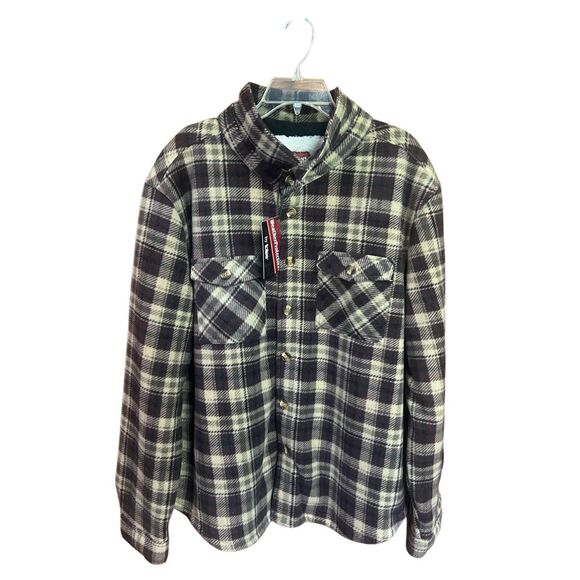 Weather Protector by Totes sherpa-lined flannel shirt jacket Sz XL NWT - Picture 1 of 7
